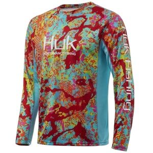 Huk Icon X Kryptek Obscura Wraith Camo Long Sleeve Vented Shirt – Size S